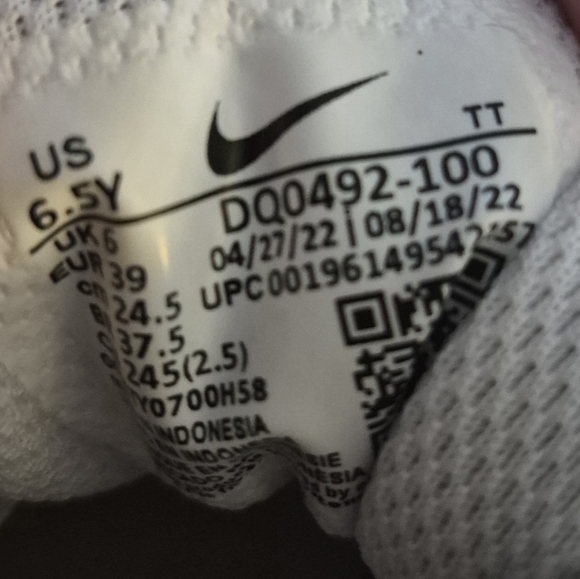 Nike Court Borough Low Kids Youth 6.5 Youth Barbie White Pink Foam - Picture 5 of 5